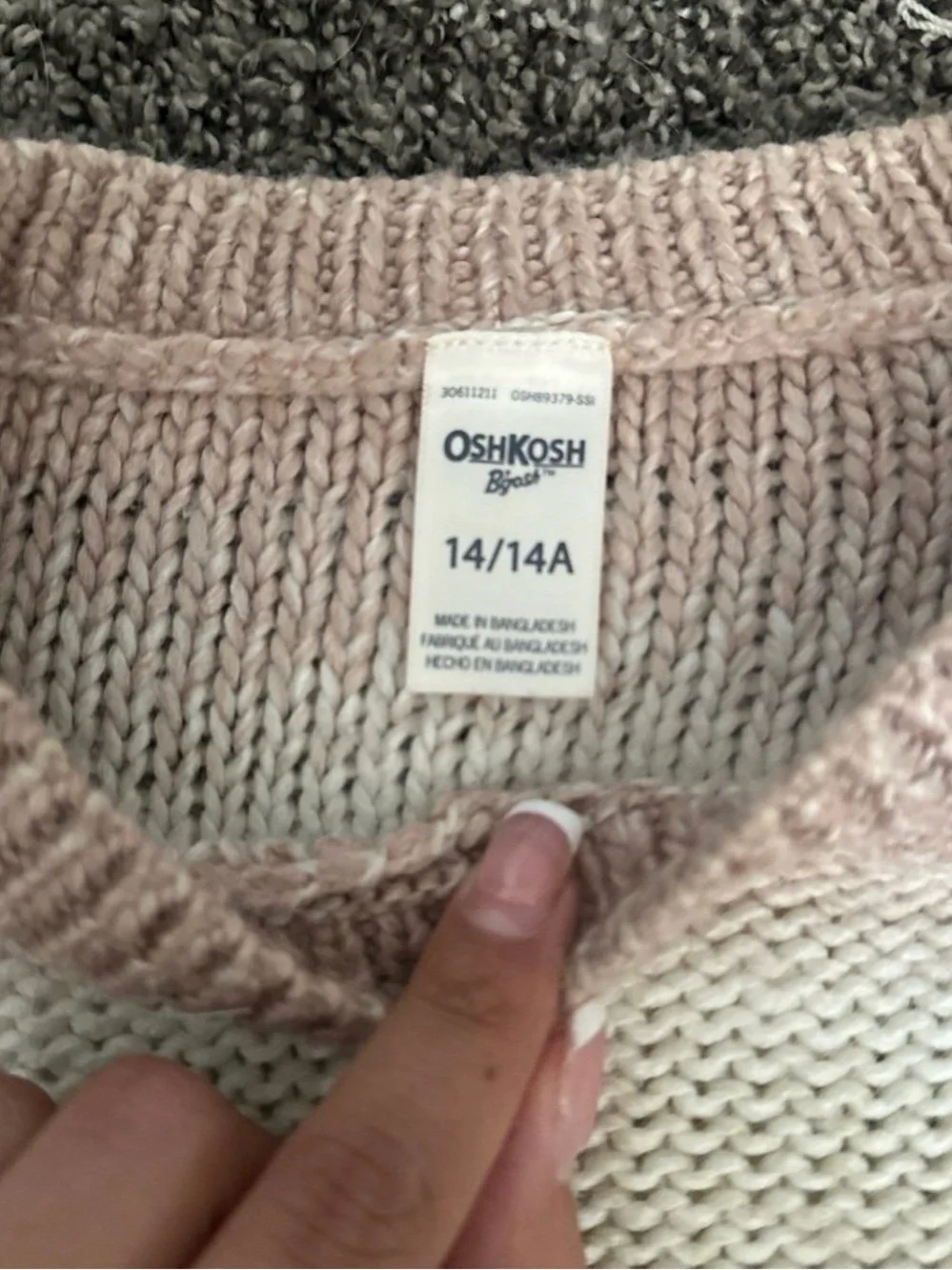 Oshkosh Girls Sweatshirt Size XL 0105
